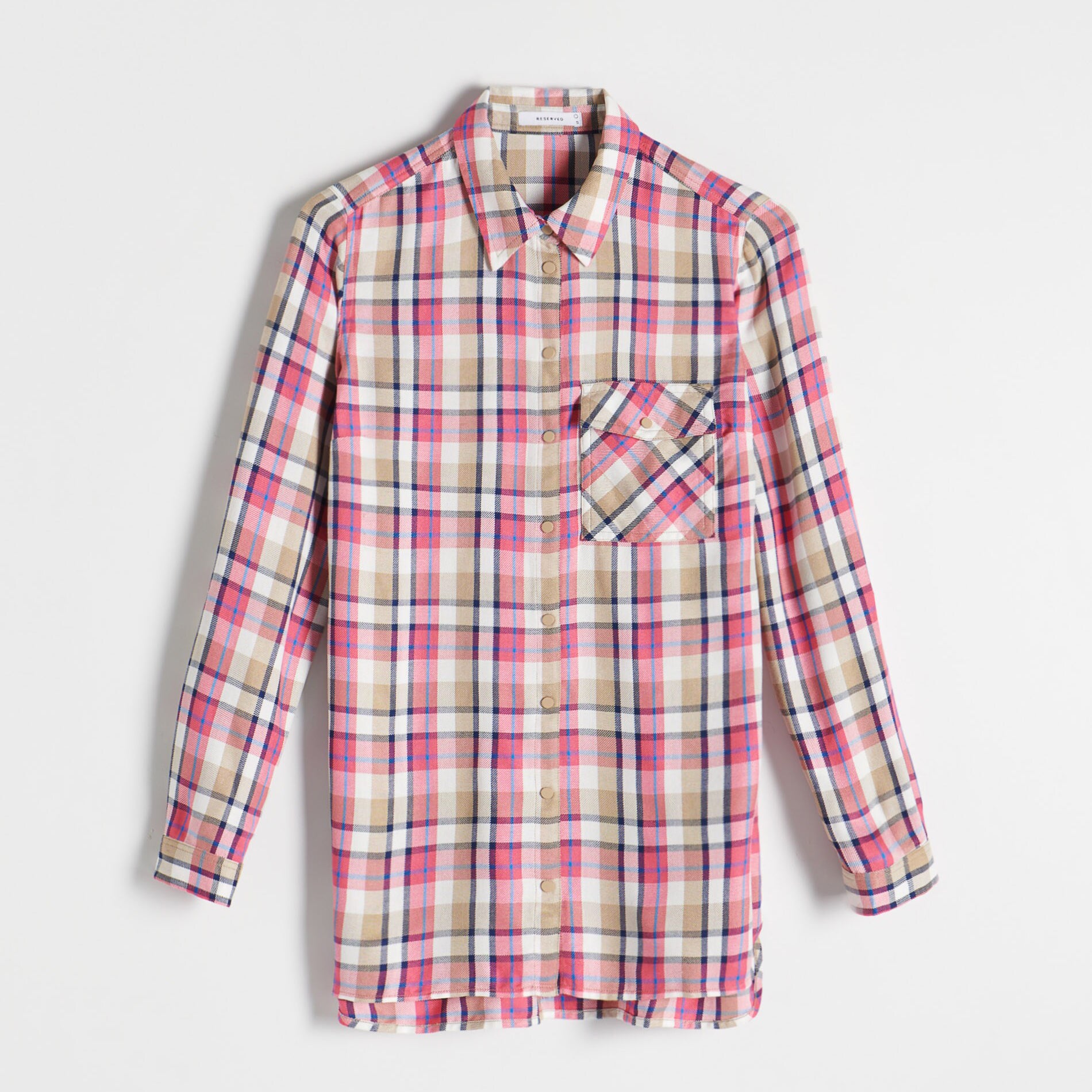 RESERVED Check viscose shirt