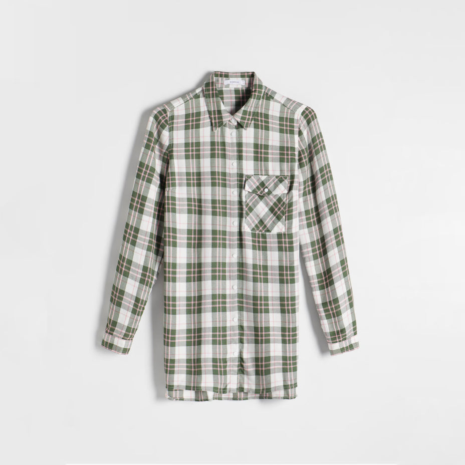 RESERVED Check viscose shirt