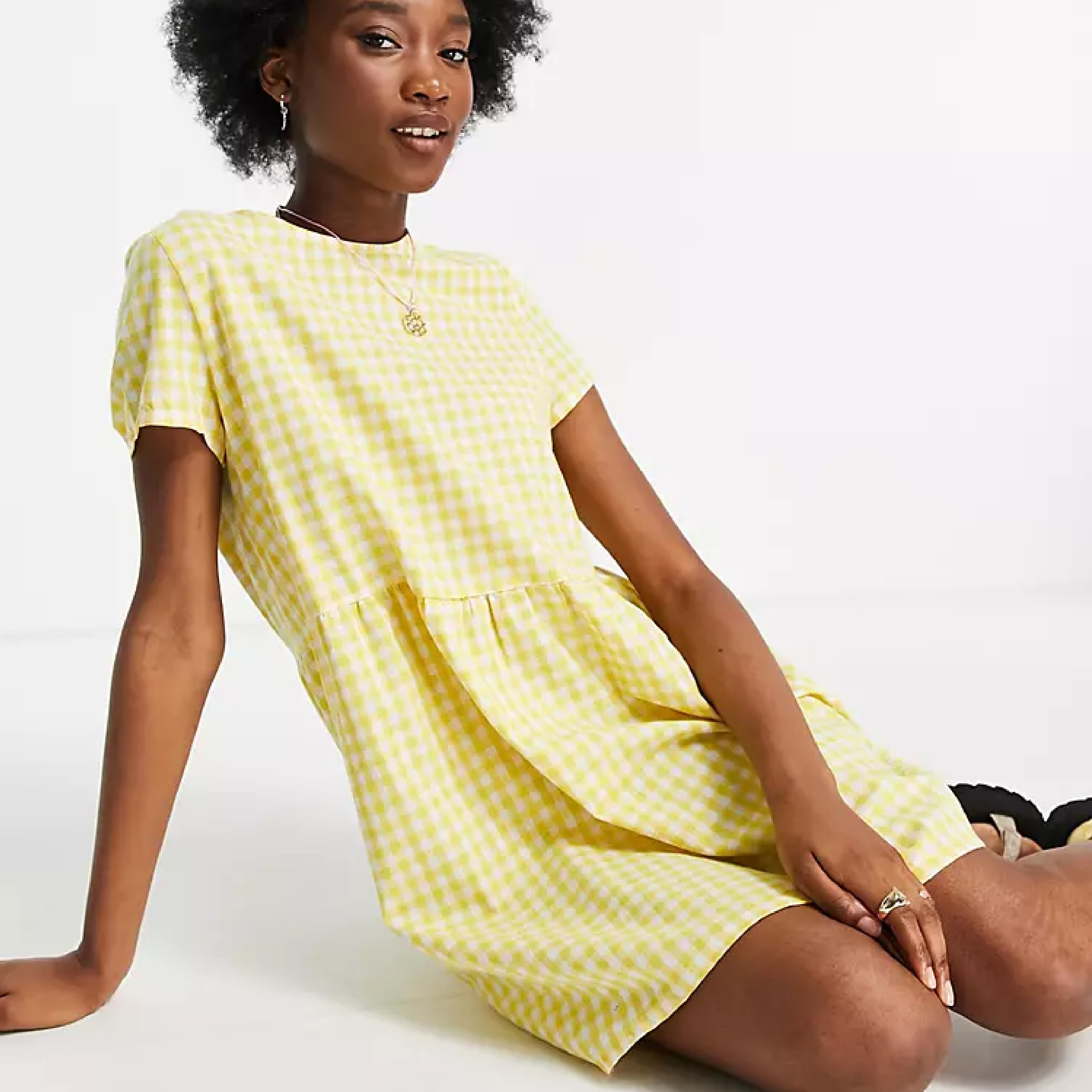 Daisy Street mini smock dress in gingham